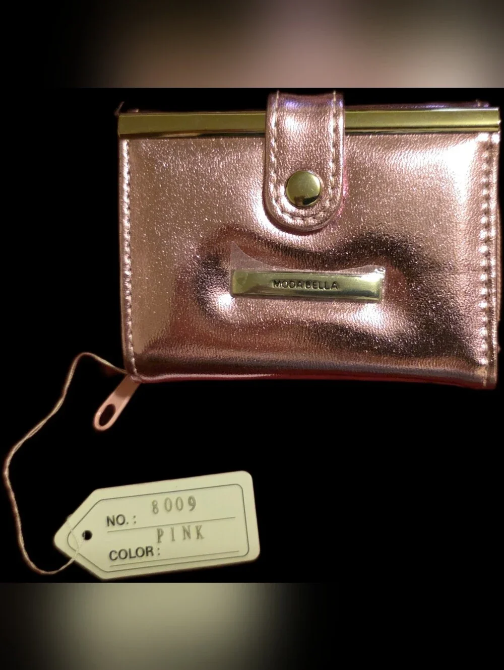 Metallic Pink Compact Wallet
